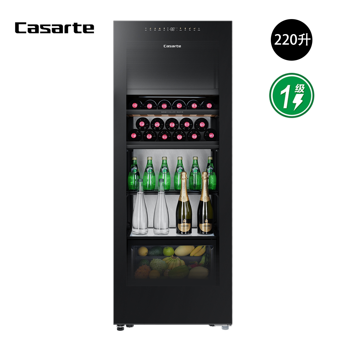 卡萨帝冷柜LC-220WLC96D1U1冰吧 曜石黑