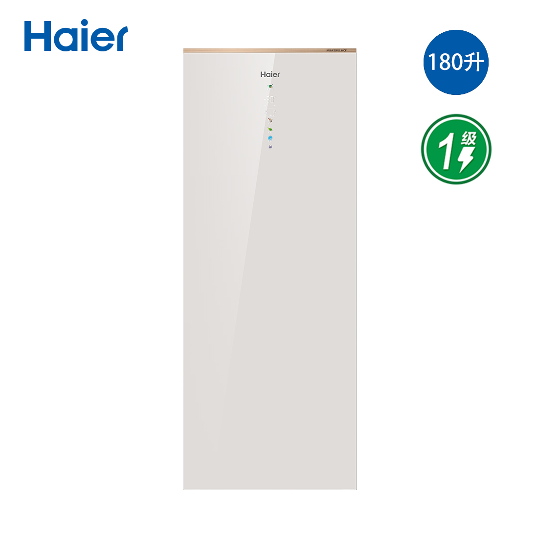 海尔冷柜BD-180WGHD6Y6 立式冷冻柜麦浪金