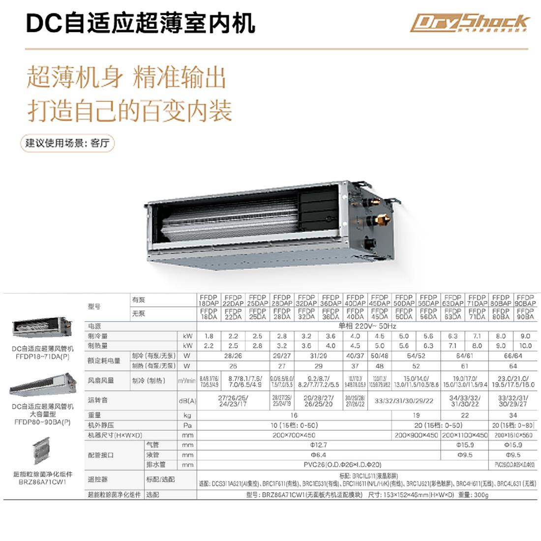 大金中央空调小多联机FFDP36DAP 内机