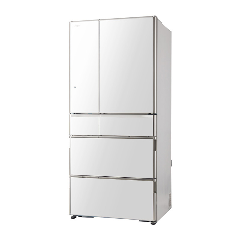 日立冰箱 675升二级能效六门 原装进口 r-g690gc(xw) 水晶白色